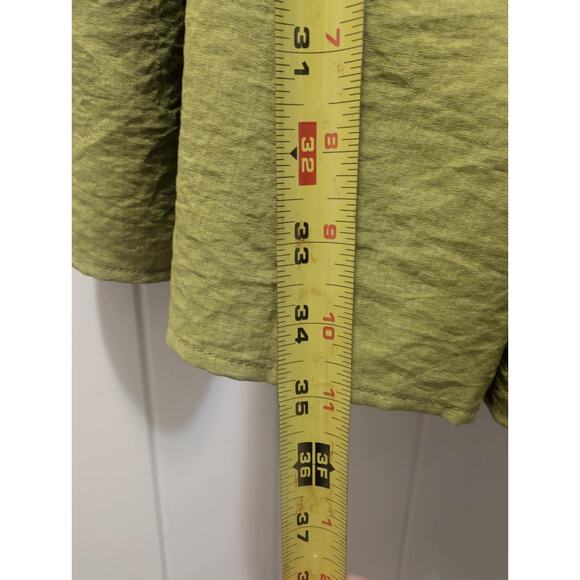 Umgee Flutter Off The Shoulder Sleeved Green Romper Summer Casual Size M Pockets - Picture 9 of 11